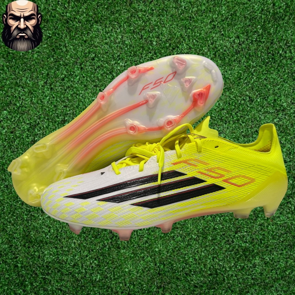 adidas F50 Elite FG Soccer Cleats Solar Yellow Lucid Red JR6457 Men's Size 10.5